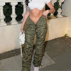 Fashion nova vain ruched stacked pants